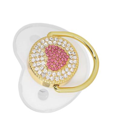 Baby Pacifier Set Silicone Bling Pacifier Comfortable to Wear Exquisite for Sleeping (White)