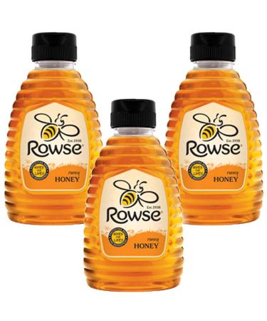 3 x 340g Runny Clear Honey Sqeezy Bottle Breakfast Pancake Porridge