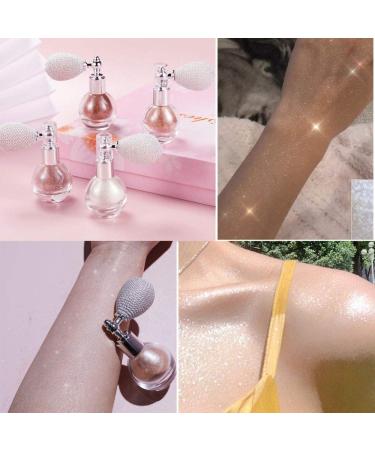 Glitter Body Spray Face Hair Highlighter - Nude Pink Shimmer High Gloss Powder Sparkle Makeup - Buy Online on SooperMarket.com