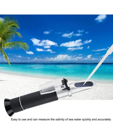 Garosa Automatic Temperature Compensation Refractometer - Portable 0-100% Salinity Meter for Aquariums & Marine Salt Concentration - Buy Online on SooperMarket.com