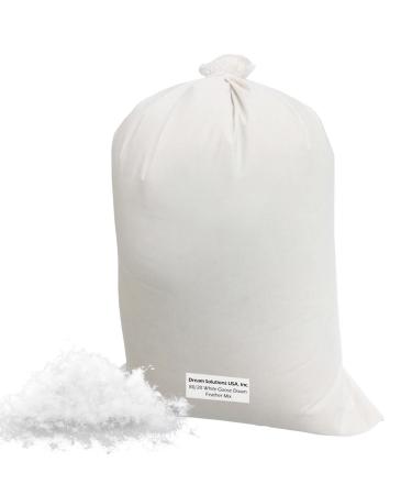 Dream Solutions USA Bulk Goose Down Filling   80/20 100% Natural White Down and Feather (1 lb.)   Fill Stuffing Comforters  Pillows  Jackets  Cushions  Crafts etc   Ultra-Plush Hungarian Softness