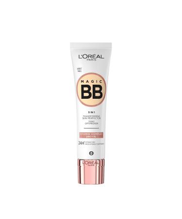 L'Or al Paris Magic BB Cream with SPF 20 5-in-1 Tint with Vitamin B5 and Vitamin E Lightweight Hydrating Formula Adapts to Skin Tone for a Natural Glowy Finish 30 ml Shade: 02 Light 02 Light 30 ml (Pack of 1)
