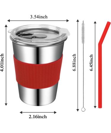 Rommeka Toddler Cups: Stainless Steel Kids Sippy Cups 5 Pack - 12oz with Straws & Lids - Buy Online on SooperMarket.com