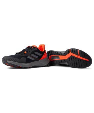 adidas Men's Terrex Soulstride Trail Running Shoe 10.5 Black/Grey/Solar Red