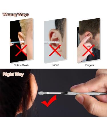 2pcs Stainless Steel Ear Scratches Curulette Ear Wax Remover Spiral Spring Ear Scratches Ear Cleaners - Buy Online on SooperMarket.com