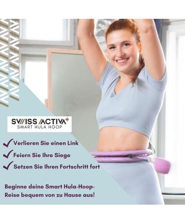 Swiss Activa+ Infinity Hoop Smart Weighted Hula Hoop with Counter | Exercise Equipment for Women Weight Loss | S2 XXL Purple Blue - Buy Online on SooperMarket.com