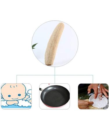 Natural Luffa Sponge - Biodegradable Exfoliating Loofah for Skin Kitchen & Laundry | 35-45 cm - Buy Online on SooperMarket.com
