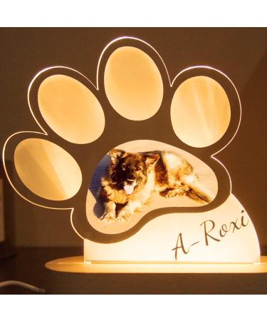 Personalized Photo LED Night Light Pet Dog Cat Paw Customized Pictures USB Tablet Lamp for Anniversary Christmas Lover Gifts (1 Color 1) 1 Color 1 - Buy Online on SooperMarket.com