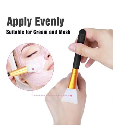 2 PCS Silicone Face Mask Brushes - Beauty Tool Applicator for Facial Mud Masks - Soft Hairless Body Lotion Applicator Brush - Makeup Tools for Women and Girls in Black - Buy Online on SooperMarket.com