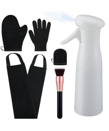 6 Pcs Self Tanning Mitt Applicator Kit Tanning Brush Fake Tan Remover Refillable Mist Spray Bottle Self Tan Glove Face Tan Mitt Back Lotion Applicator Exfoliating Glove for Self Tanner Fake Bake Tan