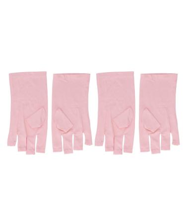 Nail UV Gloves Hand Protection UV Lamp Breathable Gloves for Manicures Protection Reusable Stretchy Professional Nail Lamp Fingerless UV Gloves Pink Gel Manicure Gloves - Buy Online on SooperMarket.com