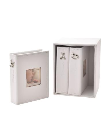 Bambino baby photo album pack of 3 with holder 72 photos 15.2 x 10.2 cm each white