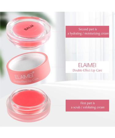 Strawberry Lip Scrub & Sleeping Mask for Overnight Moisture & Repair | Lip Treatment for Peeling, Chapped Skin | Lip Primer & Repair Balm - Buy Online on SooperMarket.com