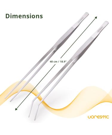 VORESTIC Aquarium Tools Extra Long Tweezers Set 48cm Reptile Feeding Tongs - Buy Online on SooperMarket.com