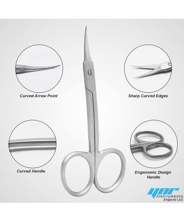 Nail Scissors Professional Cuticle Scissors Extra Strong Straight Curved Manicure Nail Art Scissors (CS-04) - Buy Online on SooperMarket.com