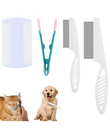 4 pieces of animal hair comb magical pet ridge flea comb for cats multifunctional animal hair comb tear stains tear stain removal for pet cleaning hair loss hair and fur
