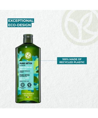 Yves Rocher Pure Detox Organic Algae Shampoo - Sulfate Free for Normal & Oily Hair | 300 ml - Buy Online on SooperMarket.com