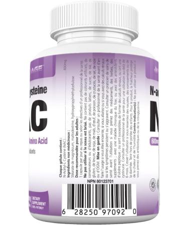 Vita-Nuage NAC N-Acetyl-L-Cysteine 600mg - Immune System Support Liver Detox - 90 Caps - Buy Online on SooperMarket.com