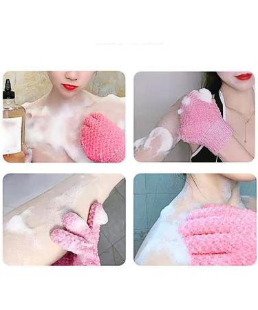Reusable Breathable Body Scrubbers - 2 Pairs Soft Elastic Bath Gloves | Double Sided Exfoliating Massage & Cleaning - Buy Online on SooperMarket.com