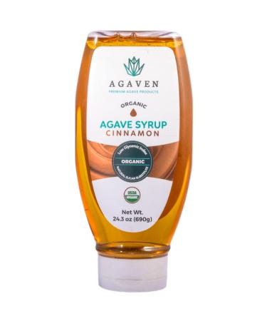 Cinnamon Spicy Vegan Syrup By AGAVEN Natural Agave Nectar Sweetener (24.3 Ounces) Cinnamon 1 Count (Pack of 1)