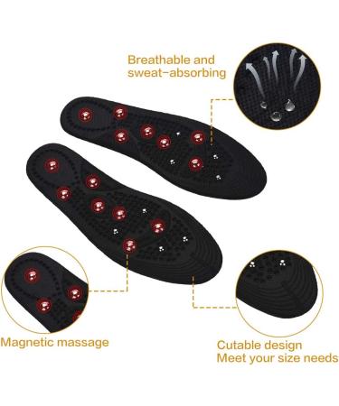 Magnetic Massage Insoles for Pain Relief | Acupressure Shoe Inserts for Men & Women - 10.2 x 3.3 Inch - Buy Online on SooperMarket.com