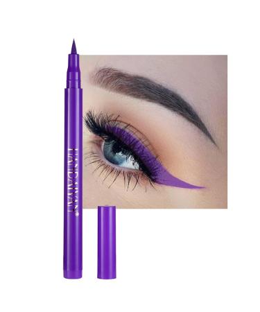 DekRion Liquid Eyeliner  Purple Eyeliner Liquid  Long-lasting Colored Eyeliners  White Black Red Brown Green Purple Waterproof High-pigmented Colorful Eyeliners for Eye Makeup 1PC Purple 07 Purple