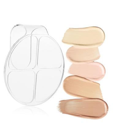 Buy 2 Sets Acrylic Powder Chassis Color Mixing Plates - Essential Makeup Mixing Trays for Women | Foundation Palette & Lipstick Tools - Buy Online on SooperMarket.com