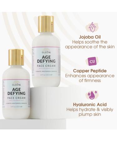 Hydrating Face Cream for Women | Day & Night Moisturizer with Hyaluronic Acid | Perfect for Dry Skin - 3.4oz - Buy Online on SooperMarket.com
