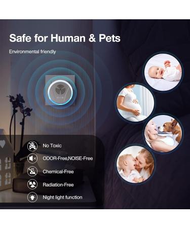 Ultrasound Pest Control | 6-Piece Electric Insect Repeller for Mosquitoes Mice Spiders & More | Effective Interior Plug-In Solution - Buy Online on SooperMarket.com