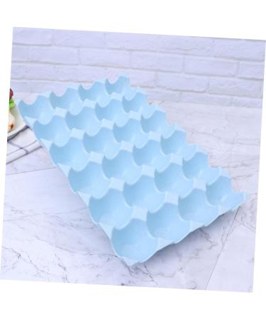 OSALADI Box Egg Holder Organizer Refrigerator Egg Holder Container Egg Tray Blue 29*19CM - Buy Online on SooperMarket.com