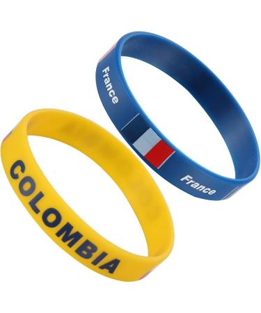 Shop LUOEM Silicone Bracelets - France Flag Football Fan Gear | 2018 World Cup 6-Pack - Buy Online on SooperMarket.com