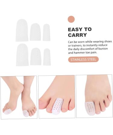 Silicone High Heel Protectors 8 Pairs - Foot Pain Relief & Comfort - White 6x3cm - Buy Online on SooperMarket.com