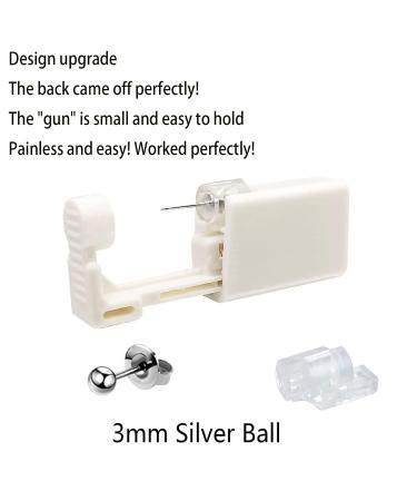 4 Pack Disposable Self Ear Piercing Gun Kit with Earring Studs - Light Grey - Buy Online on SooperMarket.com