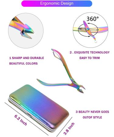 SFYDOM Rainbow Manicure Set - 18 Piece Nail Clippers for Women Gift - Buy Online on SooperMarket.com