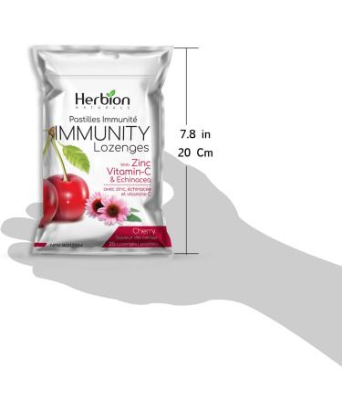 Herbion Naturals Immunity Lozenges - Zinc Vitamin-C & Echinacea - 5 Packs 25ct Each - Delicious Cherry Flavor - For Adults & Kids 6+ - Buy Online on SooperMarket.com