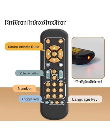 Baby TV Remote Control Toy for Toddlers - Interactive Educational Toy for Early Brain Development (Black) - Buy Online on SooperMarket.com