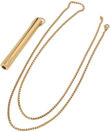 Mindful Breathing Necklace Prevent Skin Fading Reduce Anxiety Relieve Stress Increase Lung Volume For Men For Daily Wear (Gold Color) - Buy Online on SooperMarket.com