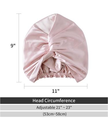 ZIMASILK 22 Momme 100% Mulberry Silk Sleep Cap - Light Plum/Pink | Silk Hair Wrap for Women | Elastic Stay On Head | Natural Hair Care Bonnet for Sleeping | One Size - Buy Online on SooperMarket.com