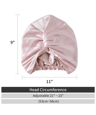 ZIMASILK 22 Momme 100% Mulberry Silk Sleep Cap for Women - Pink Silk Night Bonnet for Hair Care - Buy Online on SooperMarket.com