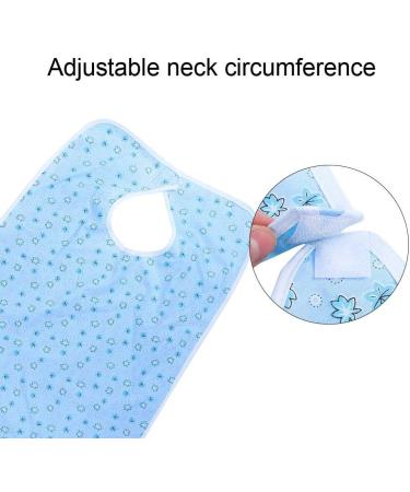 Adult Bibs for Eating Waterproof Mealtime Bib for Elderly Reusable Large Clothing Protector Crumb Catcher for Men Women(27 * 17 * 2cm-Flower Blue) 27*17*2cm Flower Blue - Buy Online on SooperMarket.com
