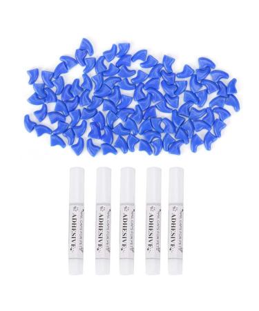 Cikonielf 100PCS Soft Pet Cat Nail Caps Claws Safe Anti Scratch Dog Paw Claw Protector Covers with Instructions With multiple options.(Blue S)