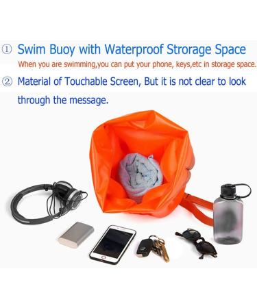 T6 20L Swim Buoy Dry Bag - Waterproof Safety Float for Water Sports and Camping - Orange - Buy Online on SooperMarket.com