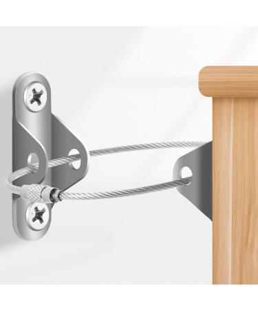 10 Pcs Furniture Anchors(2022 Upgraded), Baby Proofing, Anti-Tip Metal Baby Furniture Straps, Baby Safety Wall Anchor, for Cabinet, Wardrobe, Drawers, Dresser, Bookshelf(400lbs Tension)