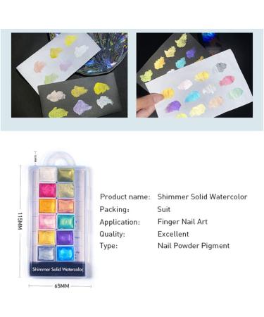 Nail Shiimmer Powder Manicure Solid Pearlescent Pigment Nail Art Dyeing Powder 12Colors nail chrome powder - Buy Online on SooperMarket.com