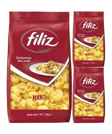 Filiz Pasta Pipe Rigate 500 Gram x 3 Packs