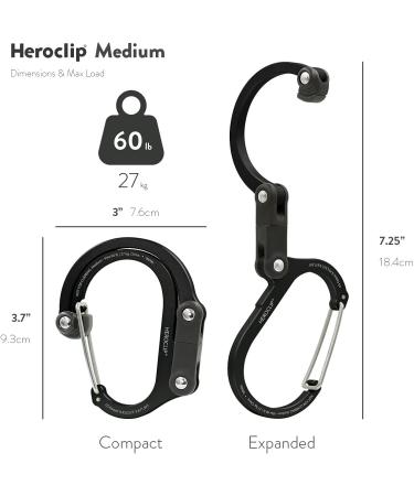 HEROCLIP Snap Hook & Hook (Medium) - Mint Teal for Camping Backpacking & Garage | International Shipping Available - Buy Online on SooperMarket.com