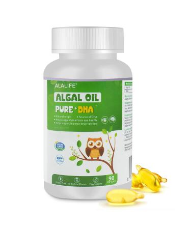 ALALIFE Pure DHA Algal Oil Supplement 170mg for Brain Bone & Heart Health & Joint Support - Non-GMO