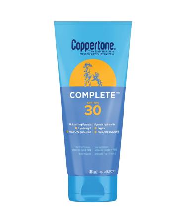 Coppertone Complete SPF 30 Sunscreen Lotion Lightweight Moisturizing Sunscreen Water Resistant Body Sunscreen 148mL
