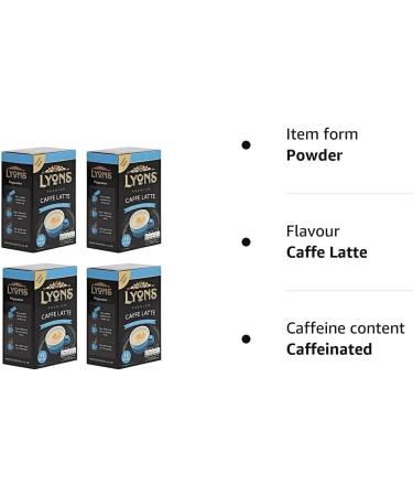 Lyons Premium Instant Coffee Bag Sachets + FabFinds Assorted Gift Mug (Caffe Latte 4X 12Sachets) 720.0 gram Pack of 1 Caffe Latte 720 g (Pack of 1) - Buy Online on SooperMarket.com