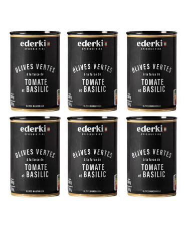 Green Olives with Tomato and Basil 300g Ederki x 6